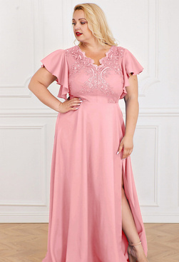 Sukienka maxi LAURA kolor powder pink marki Bosca Fashion