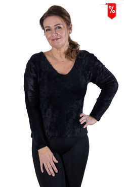 Sweterek typu alpaka w kolorze czarnym 